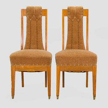 Adolf Koskinen, table and 4 chairs, for Elias Hollo Puunjalostustehdas, 1910s/1920s.