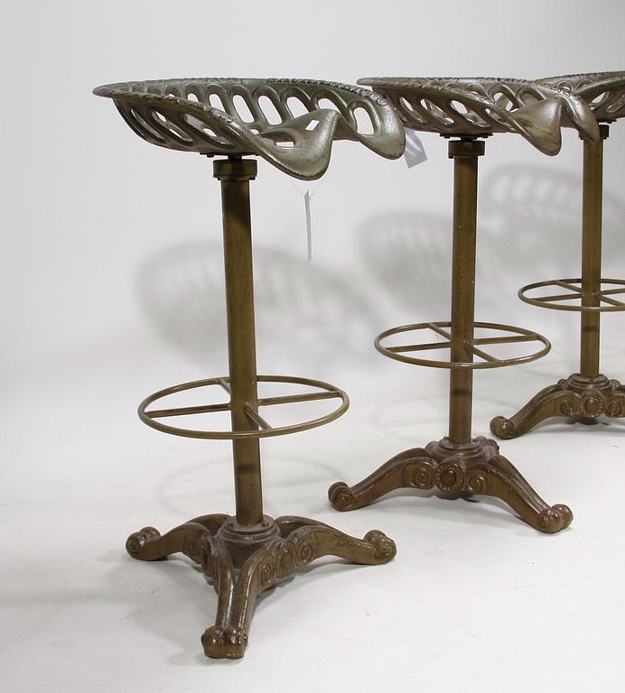 BARSTOLAR, 4 st. Gjutjärn. USA.