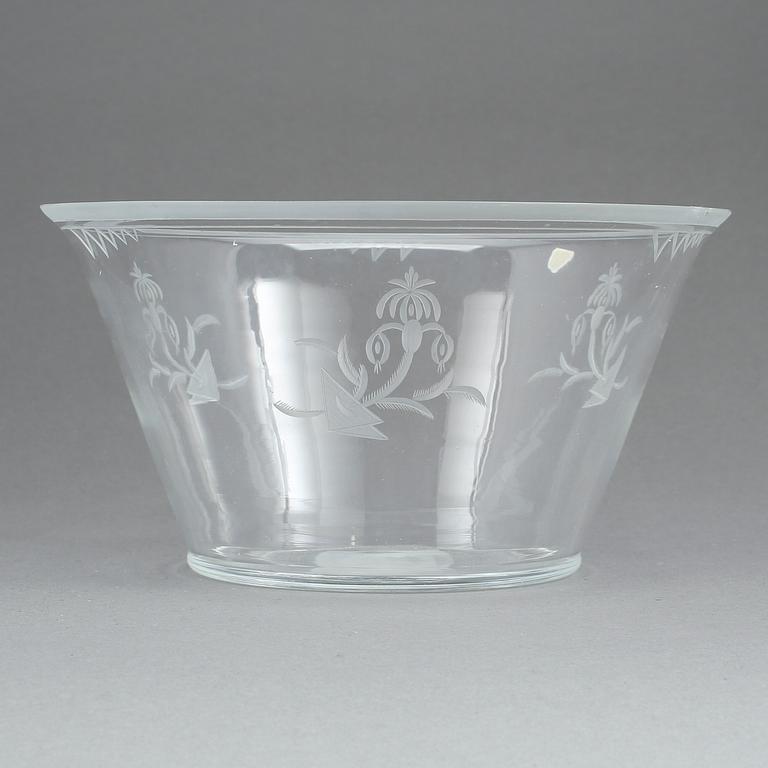 SKÅL, glas, Edward Hald, Orrefors.