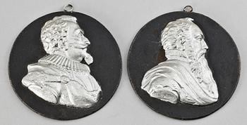 MEDALJONGER, 19 st, gjutjärn, Sverige 1800-tal.