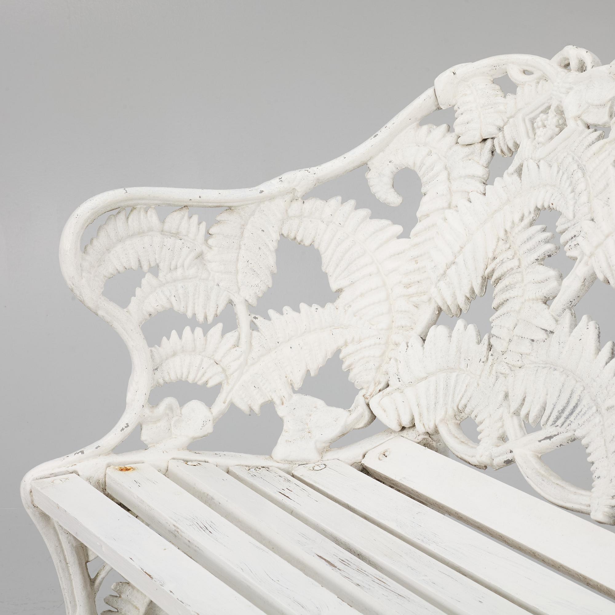 A garden sofa, Melins Metallgjuteri, Anderstorp, later part of the 20th century.