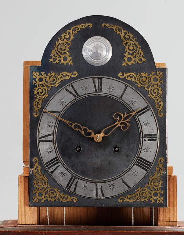 A Swedish grandfather clock, marked EHS 1791.