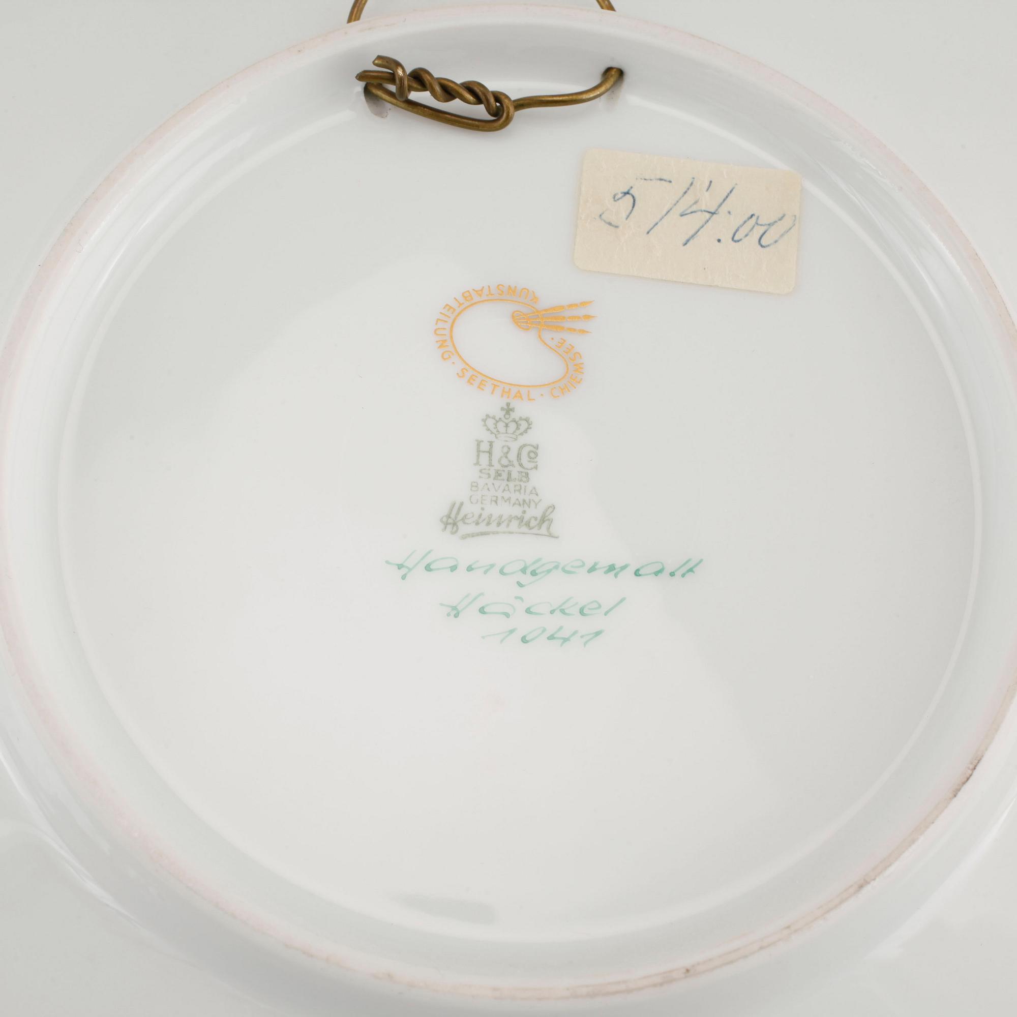 A porcelain bowl by Heinrich, Bavaria in Germany, 20th century