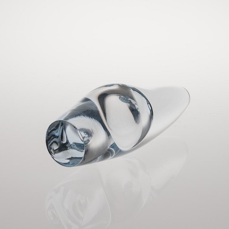 TIMO SARPANEVA, GLASSKULPTUR. "Orkidé", signerad Timo Sarpaneva Iittala 2000.