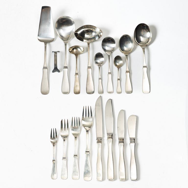 Eric Löfman, a 142-piece silver flat ware set, "Uppsala", MGAB, Lidköping, 1967-82.
