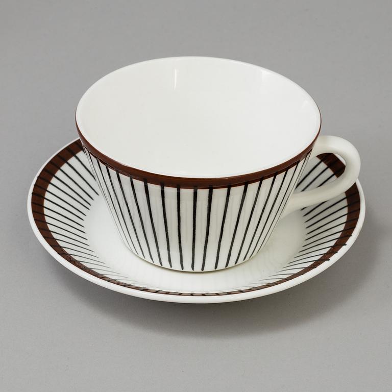 STIG LINDBERG, servisdelar, 32 stycken, porslin,"Spisa Ribb", benporslin, Gustavsberg, 1955-1974.