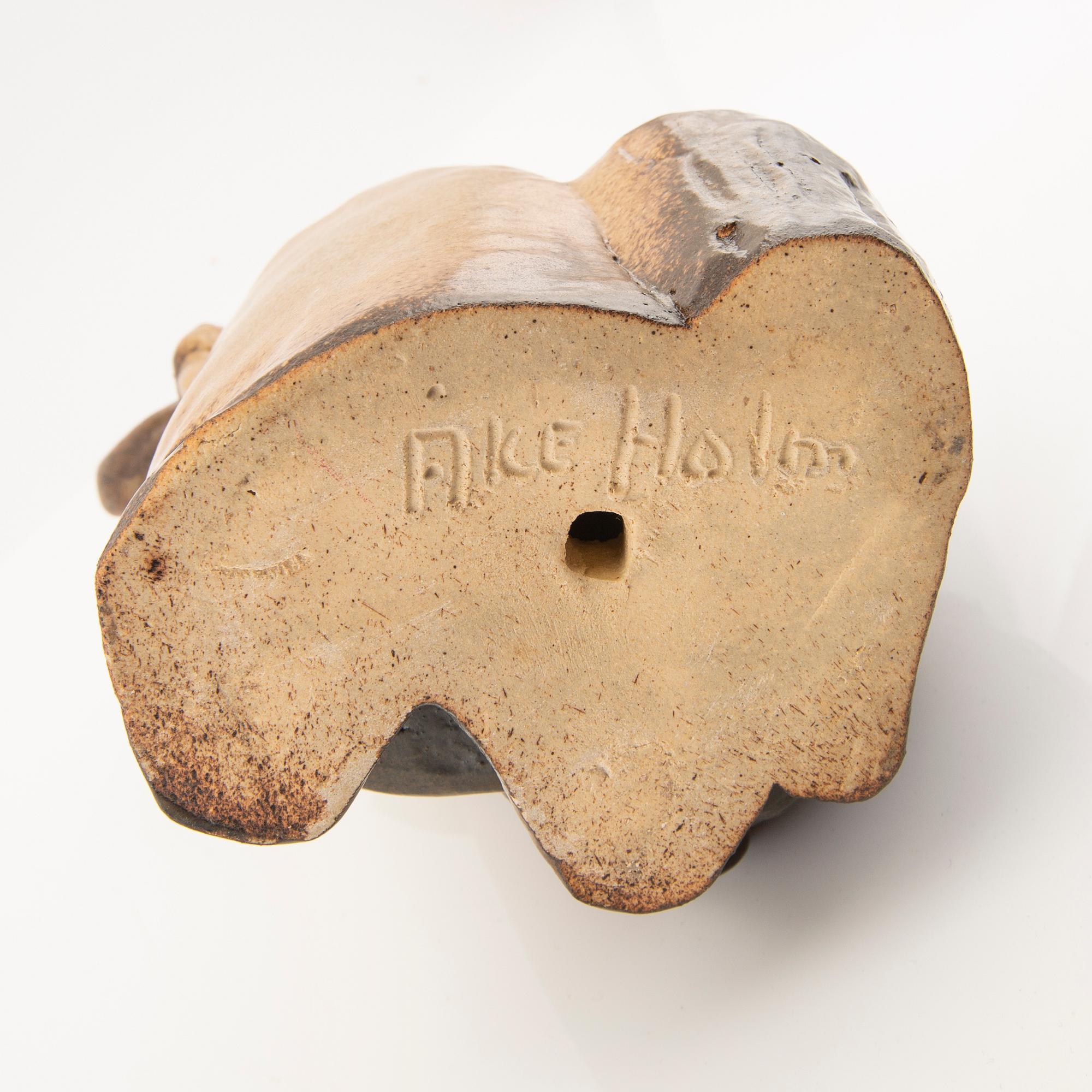 Åke Holm, figurine signed glazed stoneware.