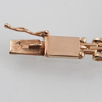 ARMBAND, 18K guld med 10 briljantslipade diamanter ca 2.00 ct. Vikt 11,4 gram.