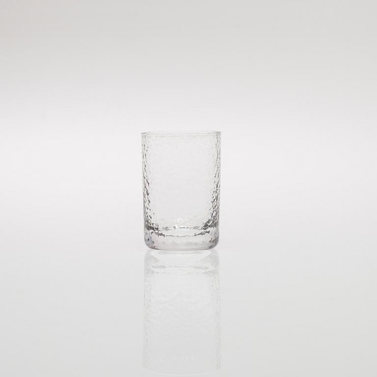 KARAFF och BRÄNNVINSGLAS, 16 st, "Mini" Tapio Wirkkala, Iittala 1960-tal.