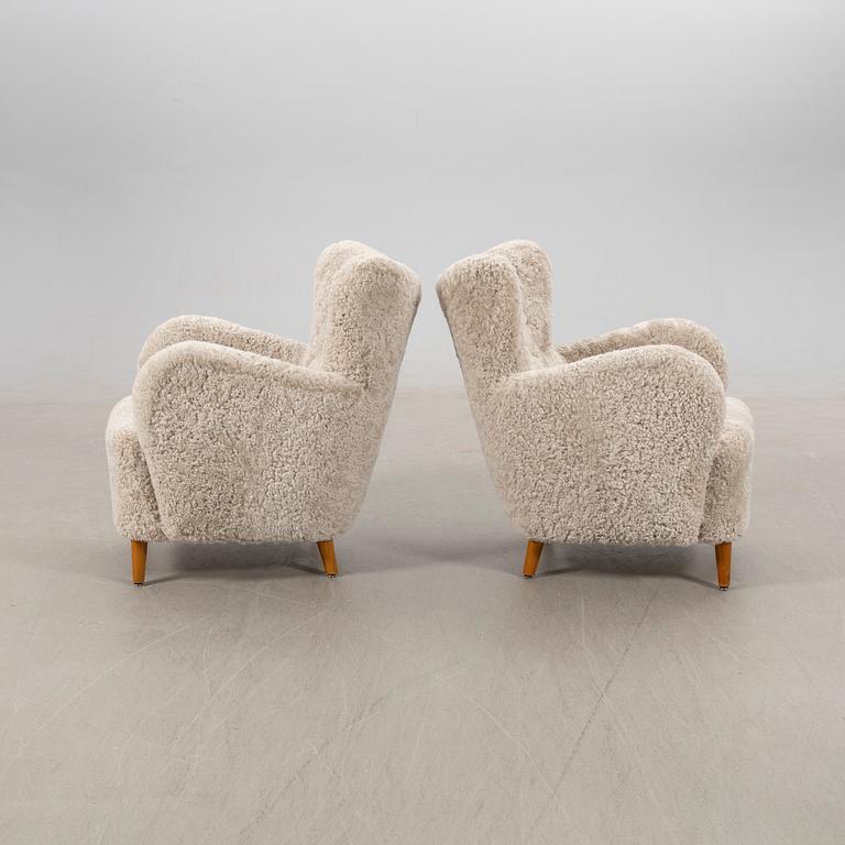 Armchairs, a pair, Swedish Modern, 1940s.