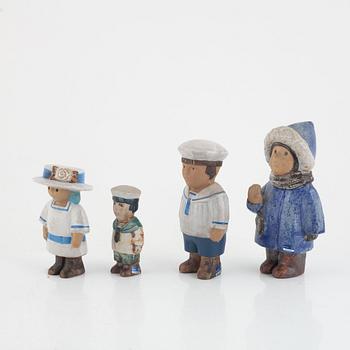 Lisa Larson, a set of four figurines, Gustavsberg, Sweden.