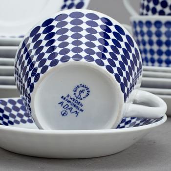 TE-samt KAFFESERVIS, 11 + 1+2, "Adam", Stig Lindberg, Gustavsberg, 1960-tal.