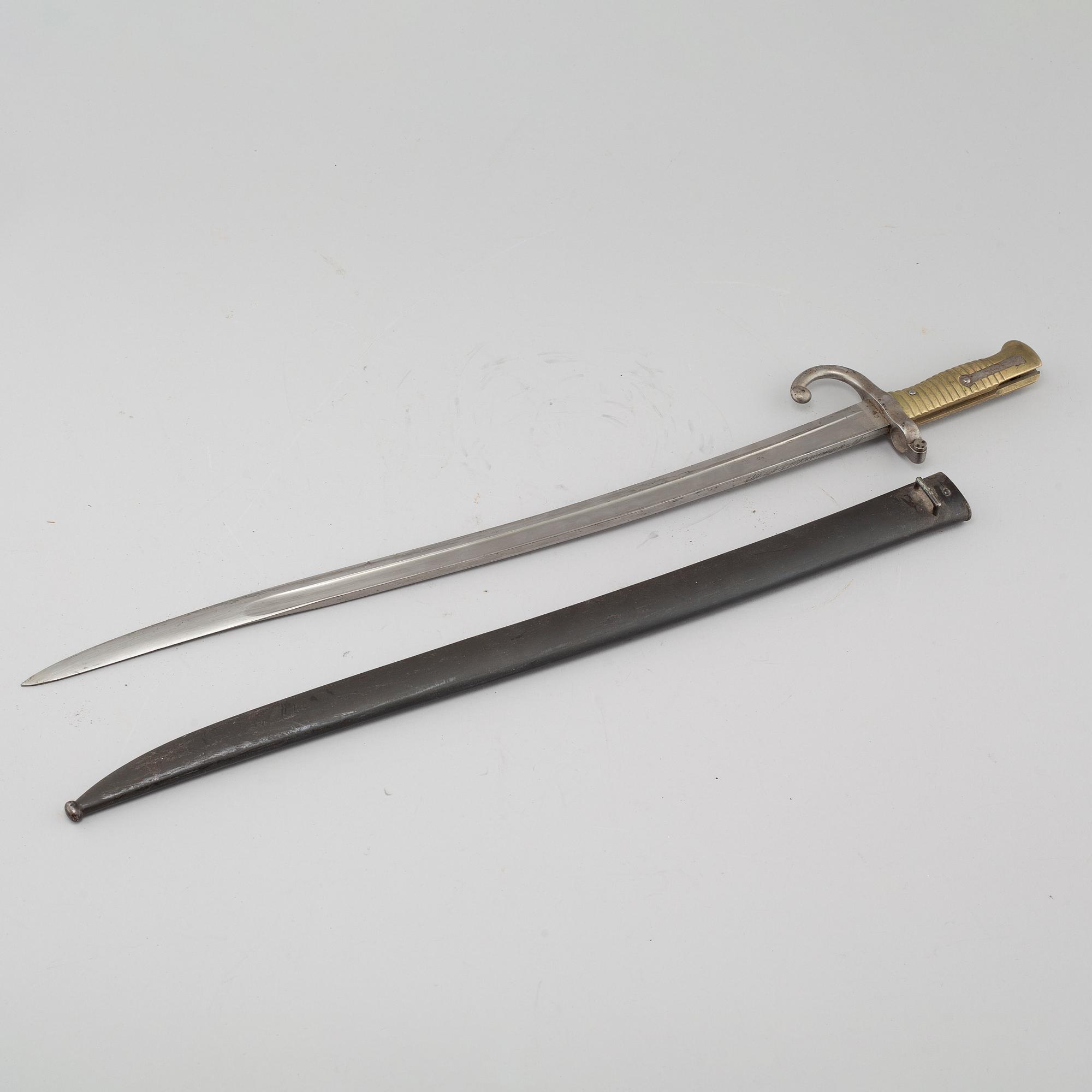 A French sword bayonet, second half of the 19th century.
