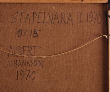 Albert Johansson, blandteknik och assemblage. Signerad och daterad 1970 a tergo.