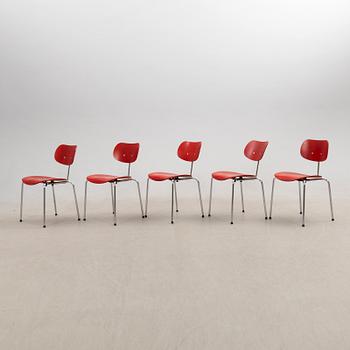 Egon Eiermann, chairs 5 pcs "SE 68", Wilde & Spieth 2000s.