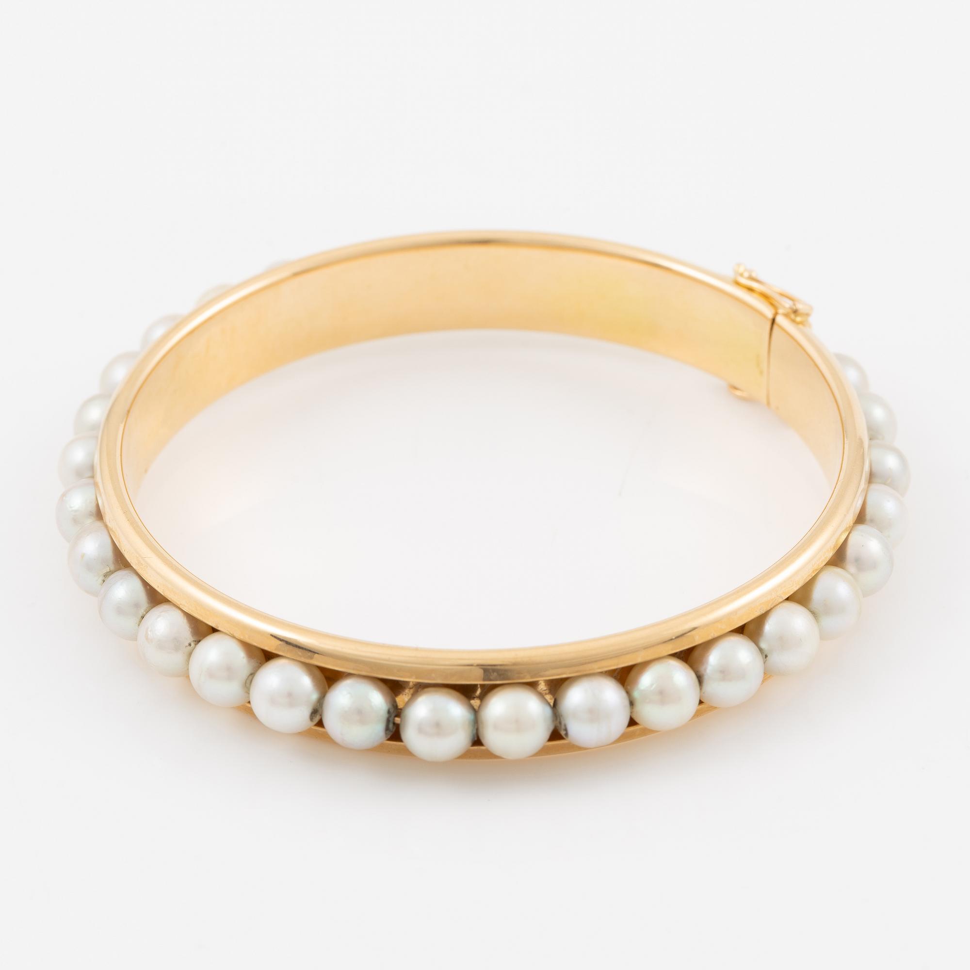 Alton, bracelet, 18K gold, with pearls.