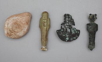 PARTI FORNFÖREMÅL, 4 st, bland annat Egypten och sentid ca 664-331 f.Kr.