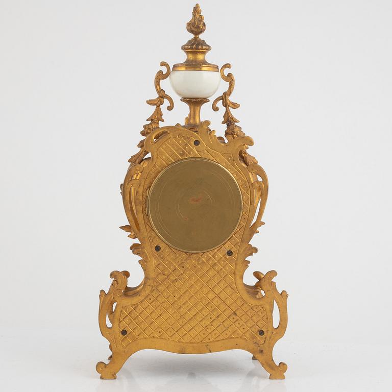 Mantel clock, Rococo style, circa 1900.