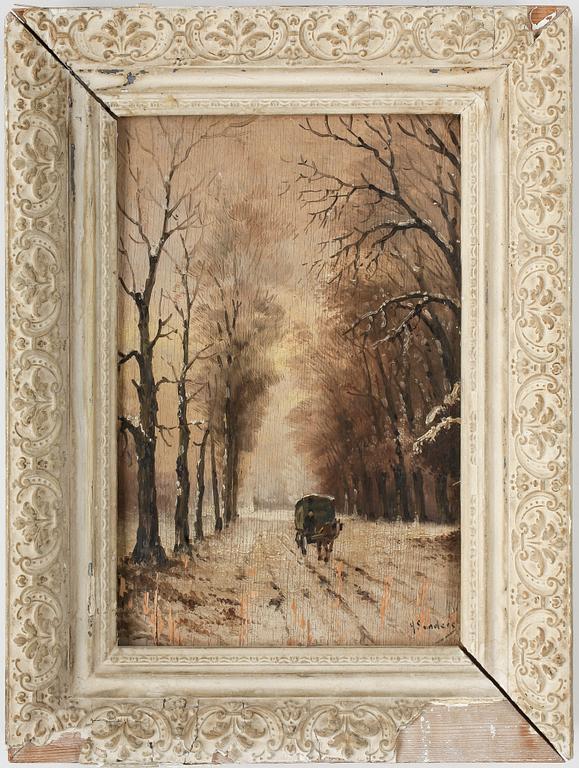 JOHANN JUNGBLUT, olja på duk, signerad J Sanders pseudonym.