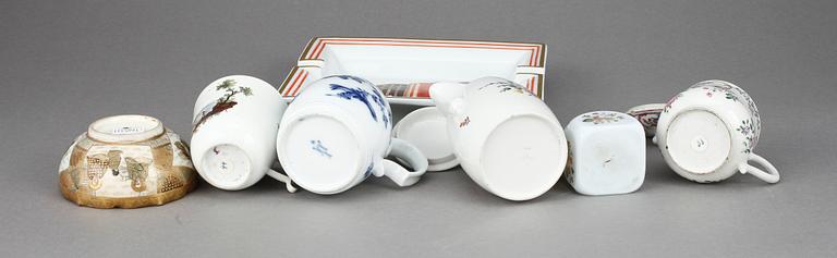 PARTI, porslin och glas, 7 delar, mestadels från 1800-talet.