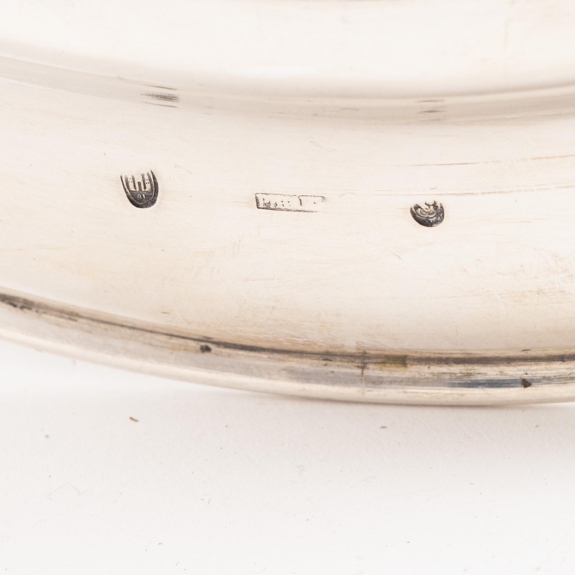 A Danish silver centerpiece, mark of JS Prahl, Copenhagen 1881.