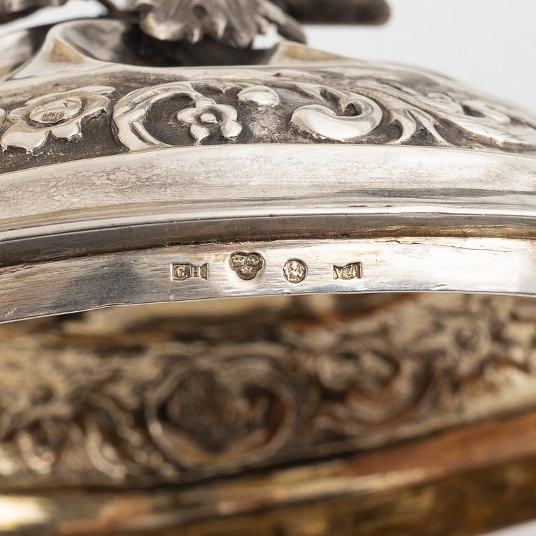 Dryckeshorn, horn och silver, Samuel Petterson & Carl Olof Holm,  Linköping, Norrköping, 1854-63.