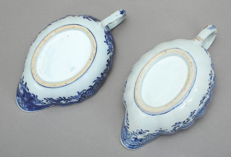 SÅSSNIPOR, 2 st, porslin, Qianlong, Kina 1700-tal.