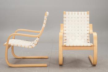 FÅTÖLJER, ett par. "406", Alvar Aalto.
