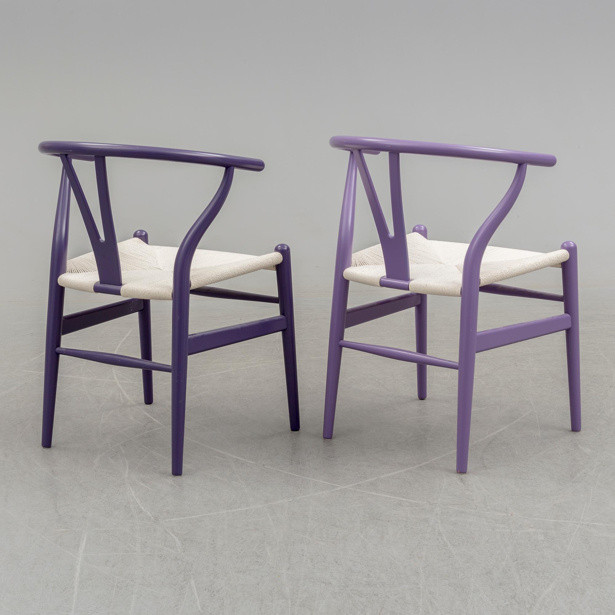 HANS J WEGNER, a pair of 'Y' chairrs from Carl Hansen & Søn, Denmark, 21st Century.