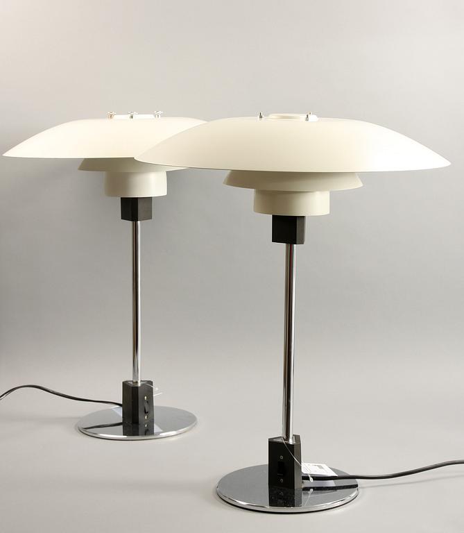 BORDSLAMPOR, 2 st, PH 4/3, Poul Henningsen, Louis Poulsen, Danmark.