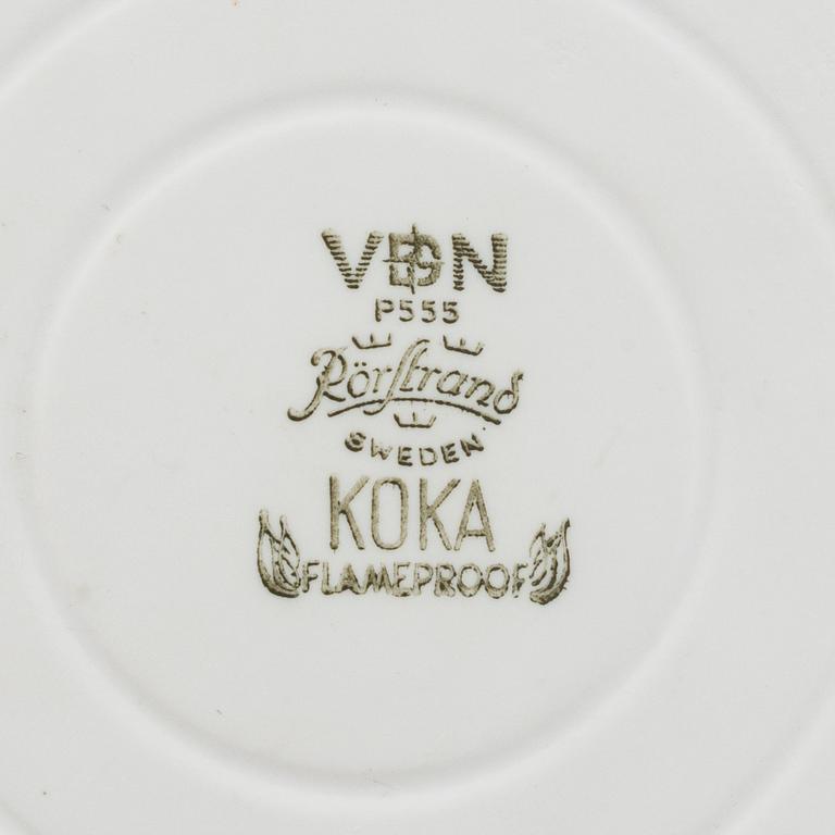 A Hertha Bengtsson 'Koka Blå' part dinner service, Rörstrand, designed 1956 (51 pieces).
