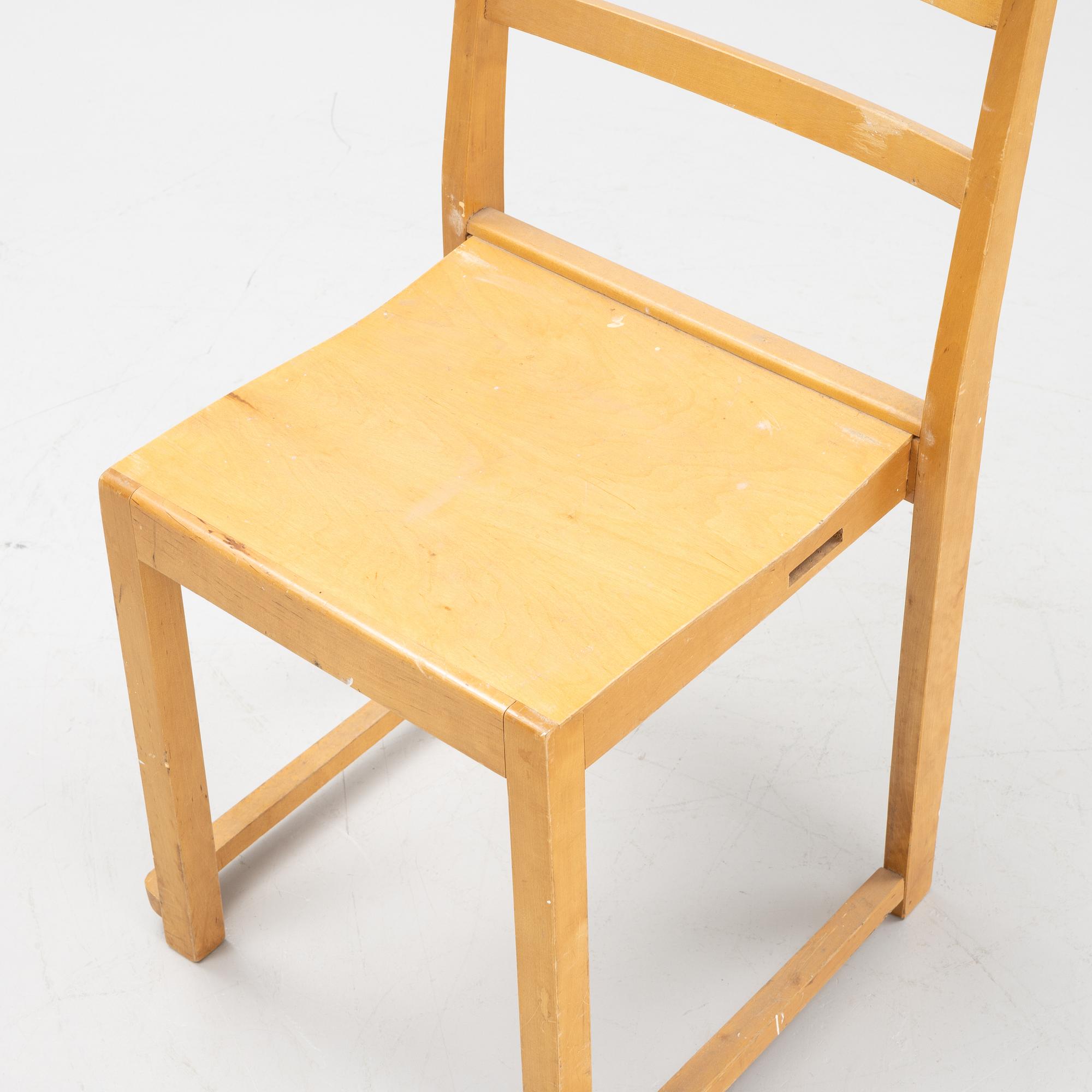 Sven Markelius, stolar, 9 st, "Orkesterstolen", 1900-talets mitt.