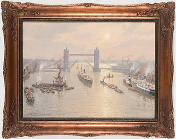 Adolf Bock, "London, Tower Bridge".