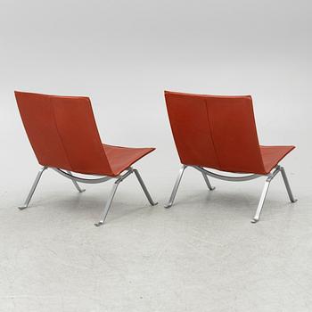 Poul Kjaerholm, fåtöljer, ett par, "PK 22", Fritz Hansen, Danmark, 1983.