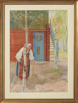 Carl Larsson, "Gumman i Maj månad".