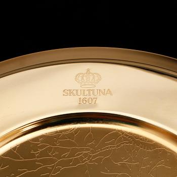 TALLRIKAR, 12 st, mässing, Skultuna, 1900-talets andra hälft.