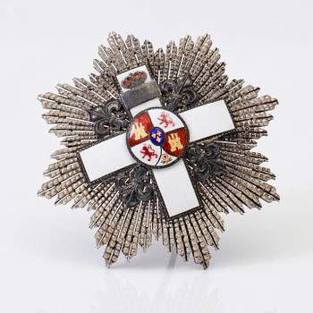 KRASCHAN, silver och emalj, militärorden  “Al Merito Militar”, Spanien, 1900-talets förta hälft. Vikt ca 84 gram.