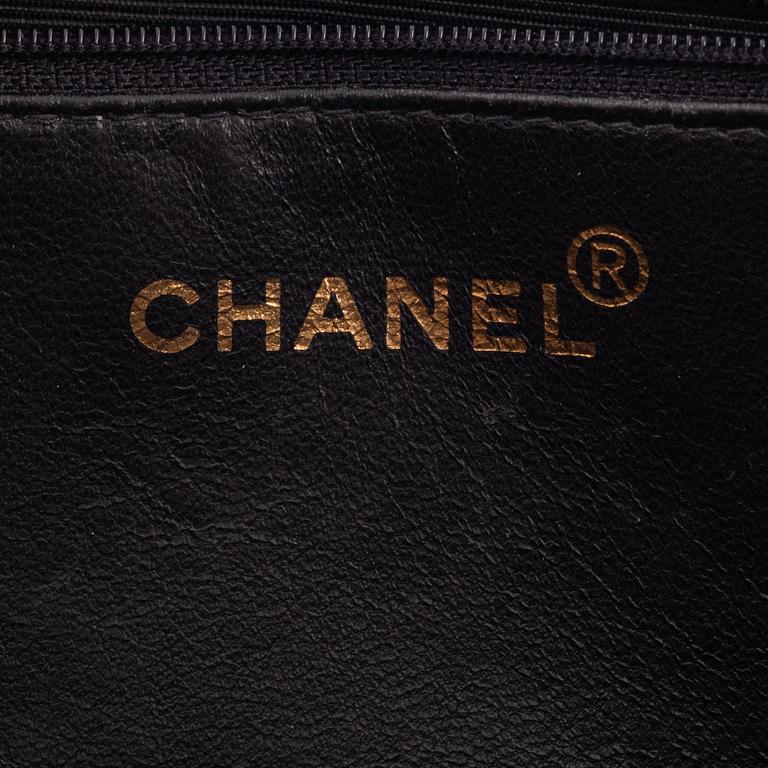 Chanel, a black caviar leather bag, 1997-1999.