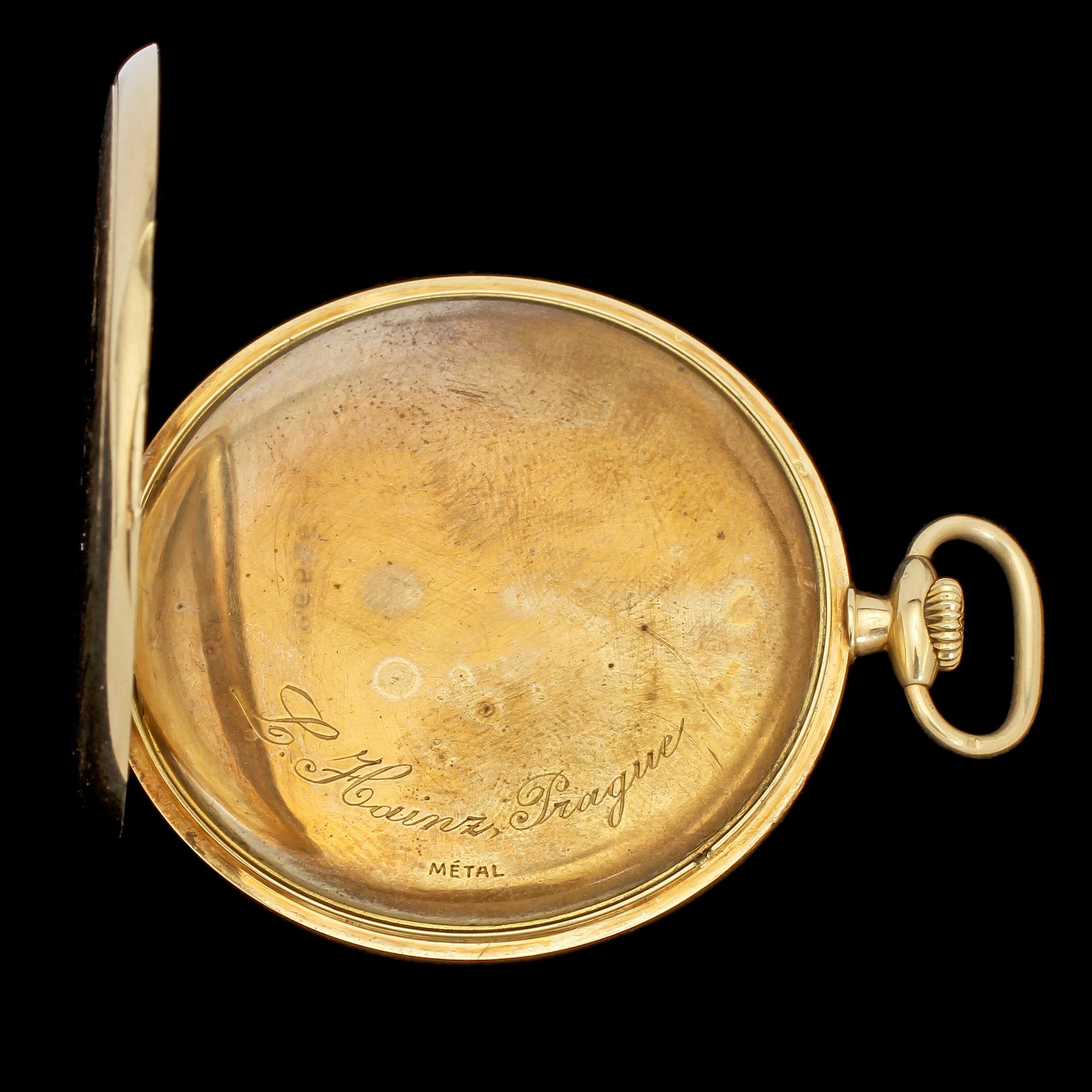 HERRFICKUR, 14k guld, IWC, International Watch Co, Schaffhausen. 1900-talets början.