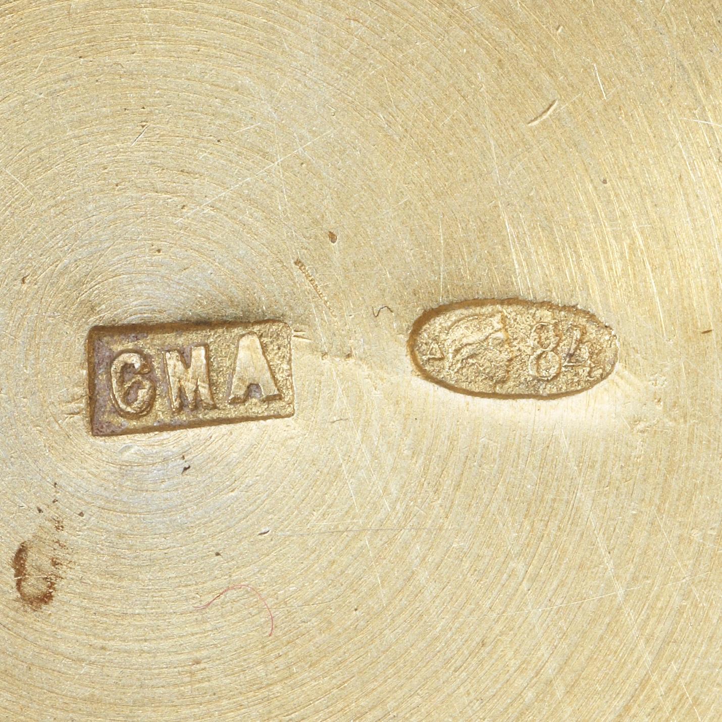 PILLERDOSA, icke identifierad mästarstämpel, Moskva 1908-1917.