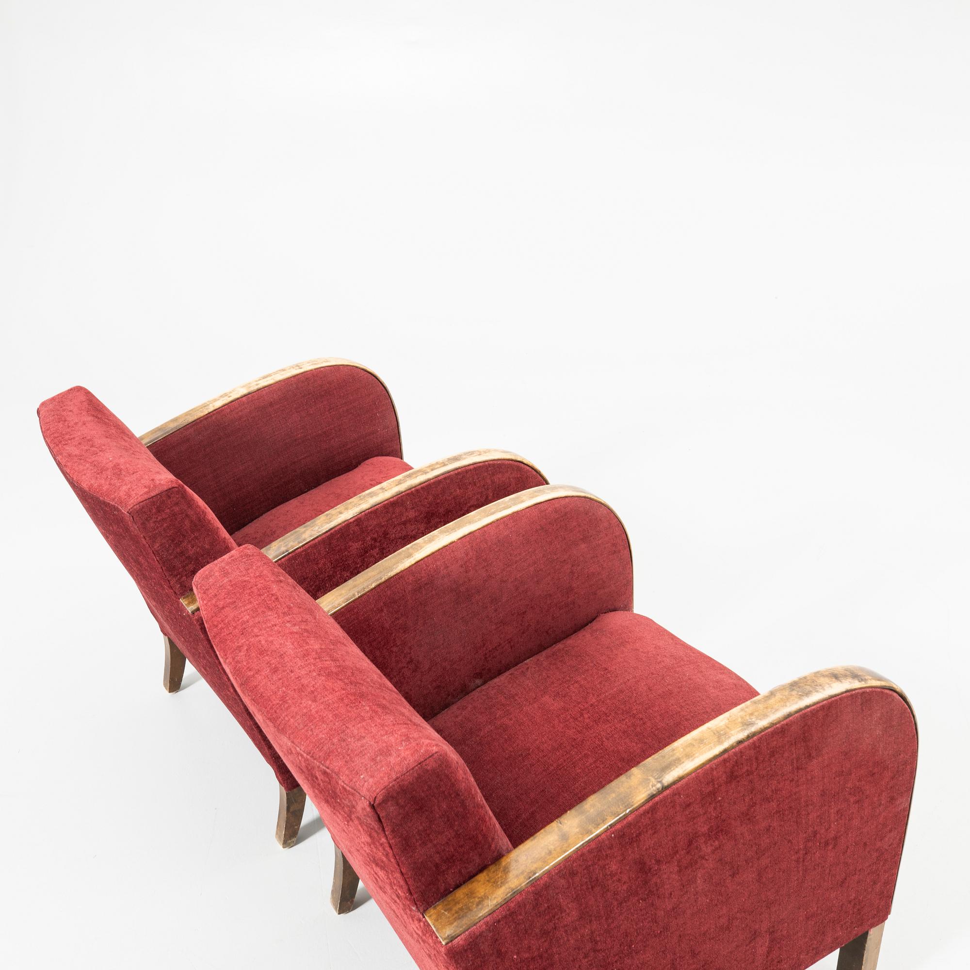 Fåtöljer, ett par, 1930/40-tal.
