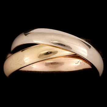 RING, trefärgat guld, Trinitymodell, Le Must de Cartier, total vikt ca 7g.