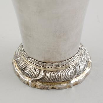 BÄGARE, silver, Jakob Lampa, Stockholm 1764. Vikt ca 413 gram.