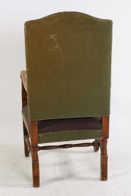 FÅTÖLJ, barockstil, tidigt 1900-tal.