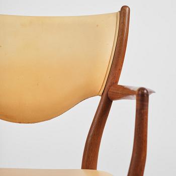 Finn Juhl, a set of six chairs and a pair of armchairs, model "Bo-63" and "Bo-72", Bovirke, Denmark, 1940s-50s.