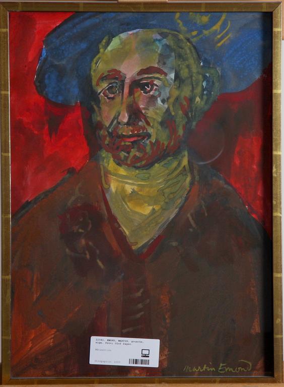 EMOND, MARTIN, gouache, sign. Prov; Olof Sager.