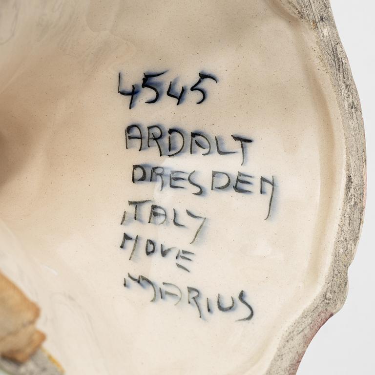 A ceramic table lamp, Ardalt Dresden, Nove, Italy, 21st Century.