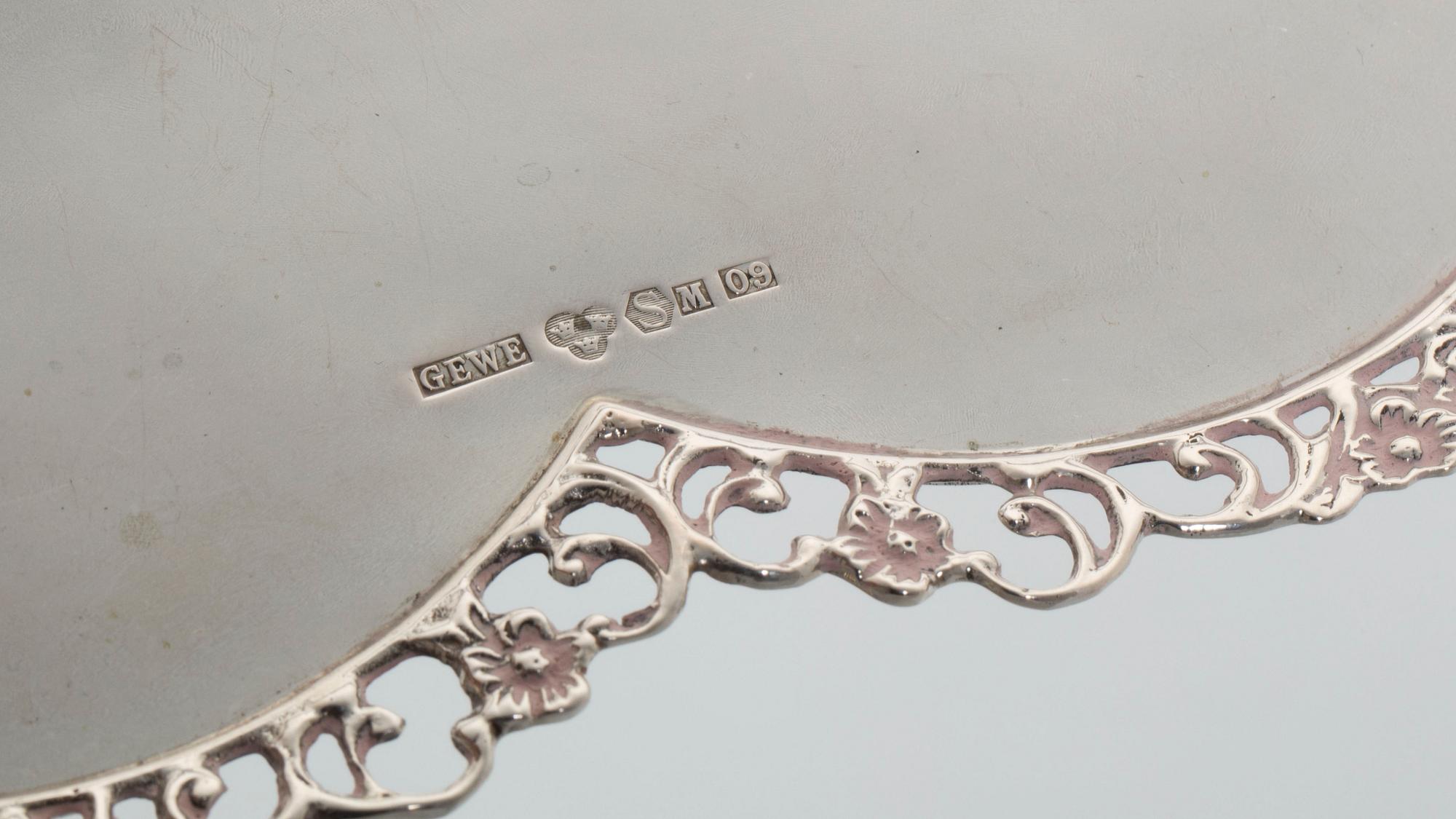 KAFFESERVIS, 4 delar, rokoko-stil, GEWE Malmö 1950-60-tal, silver total vikt ca 960 g.
