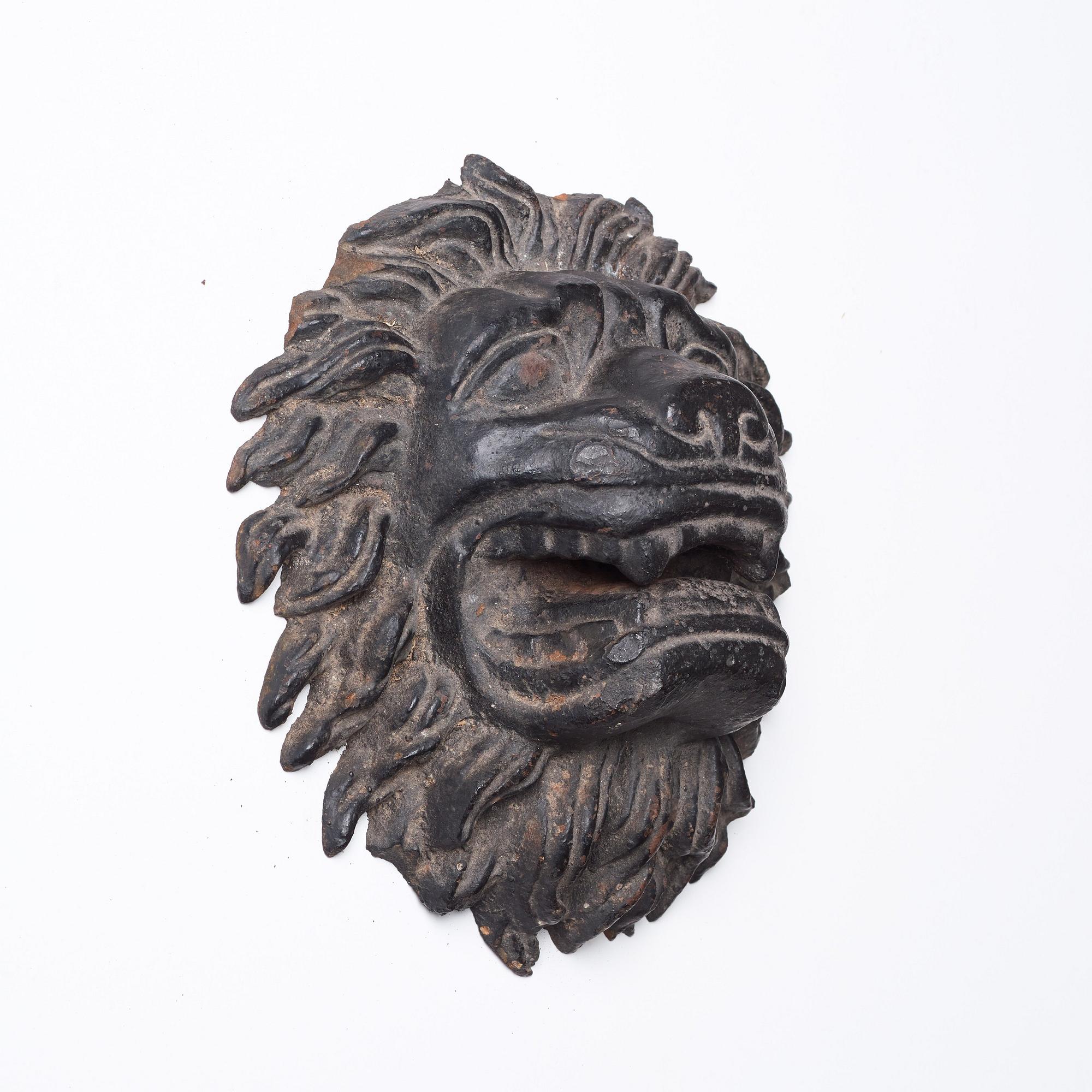 Anna Petrus, a cast iron mascaron in the shape of a lion's head.