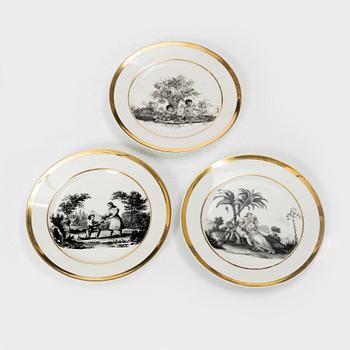 Service pieces, 15 pcs, Empire, first half of the 19th century.